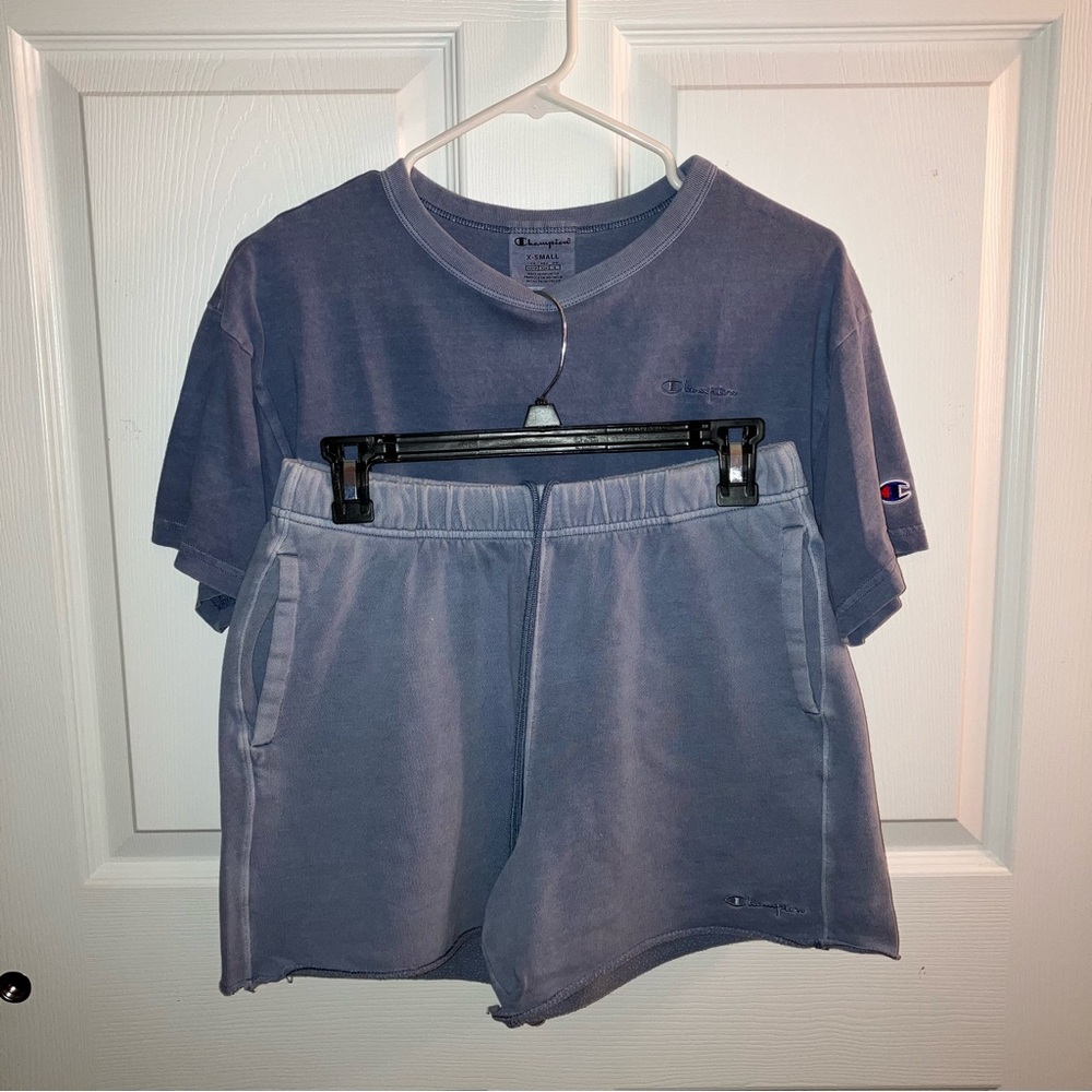 Champion Shorts AND Crop Tee Set